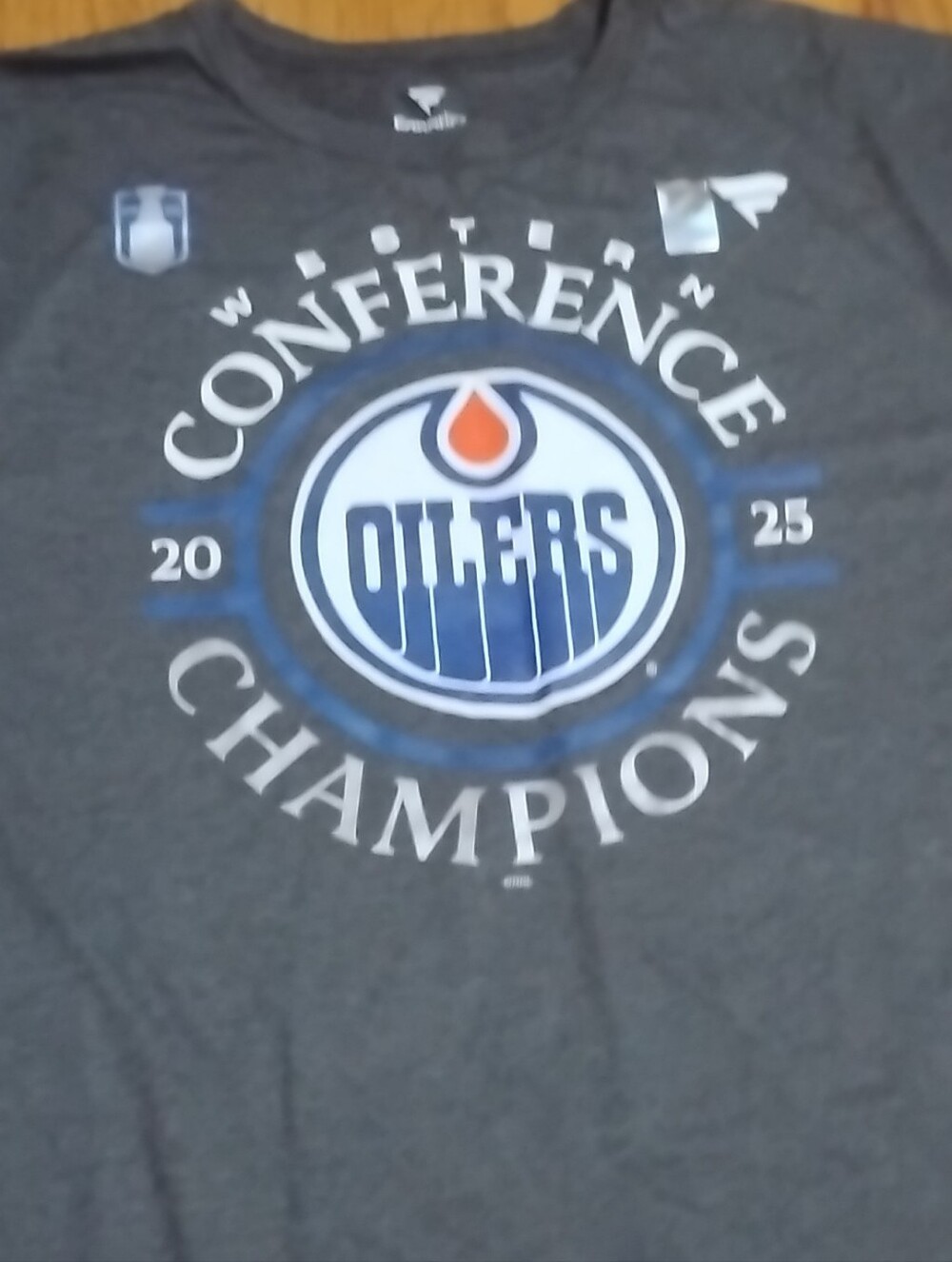 Edmonton Oilers Gray Conference Champions T-Shirt